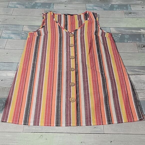 SHEIN Striped Jumper Dress size Large - Picture 1 of 4